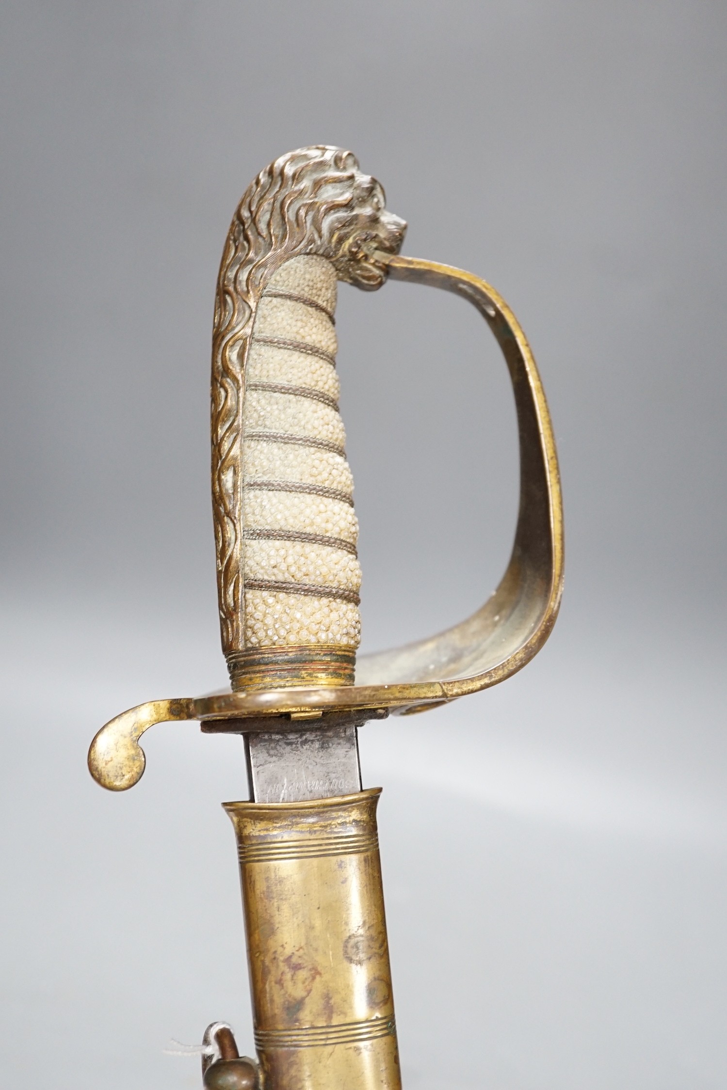 A G M Tepper Victorian naval officer’s dress sword and scabbard